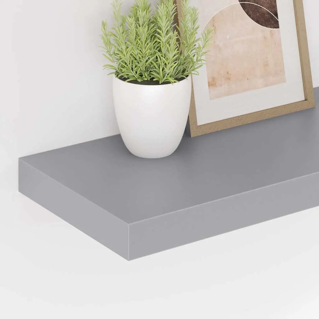 Floating Wall Shelf Grey Display Storage Ledge Home Decor Organizer