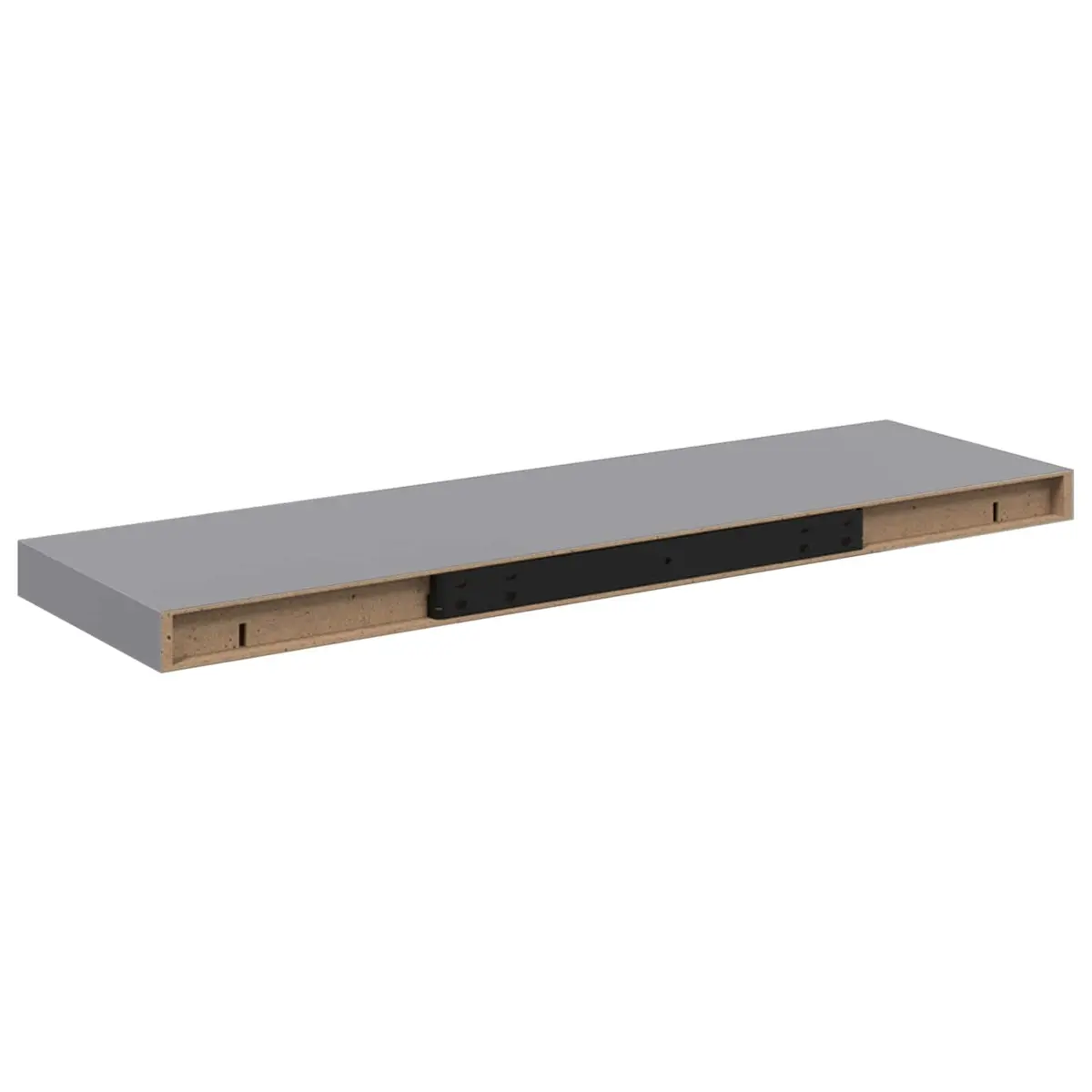 Floating Wall Shelf Grey Display Ledge Storage Rack Home Decor Organiser
