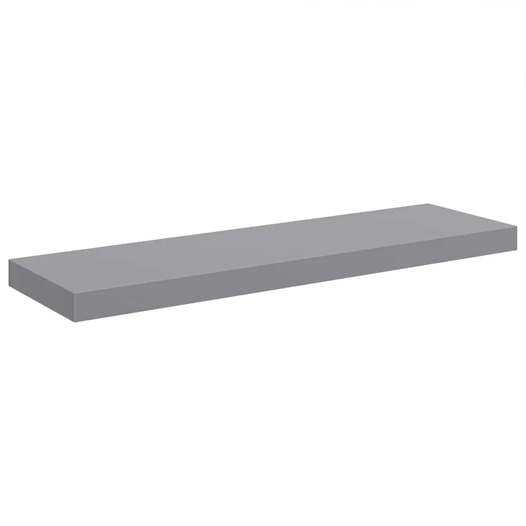 Floating Wall Shelves 2 pcs Grey 80x23.5x3.8 cm Display Storage Ledges