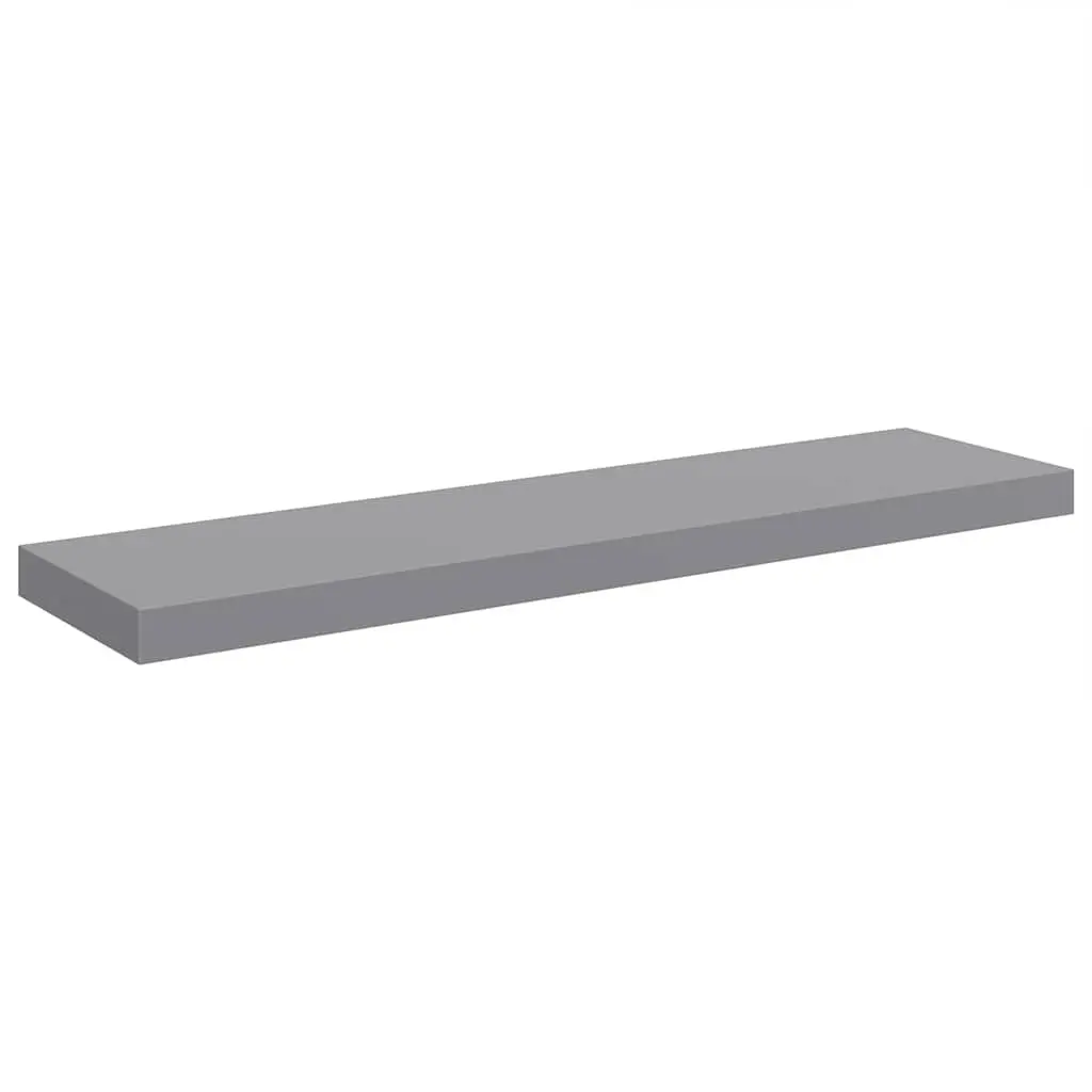 Floating Wall Shelves for Home Decor 2 Piece Grey Display Ledge Storage Organizer