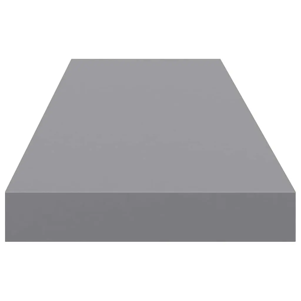 Floating Wall Shelves for Home Decor 2 Piece Grey Display Ledge Storage Organizer