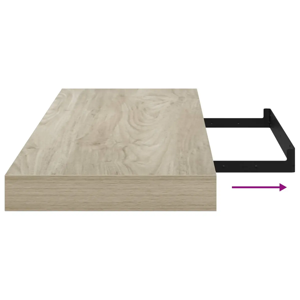 Floating Wall Shelf for Home Decor Brown 80 x 23.5 x 3.8 cm