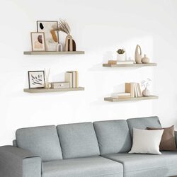 Dimensions and Features of 4 Floating Wall Shelves