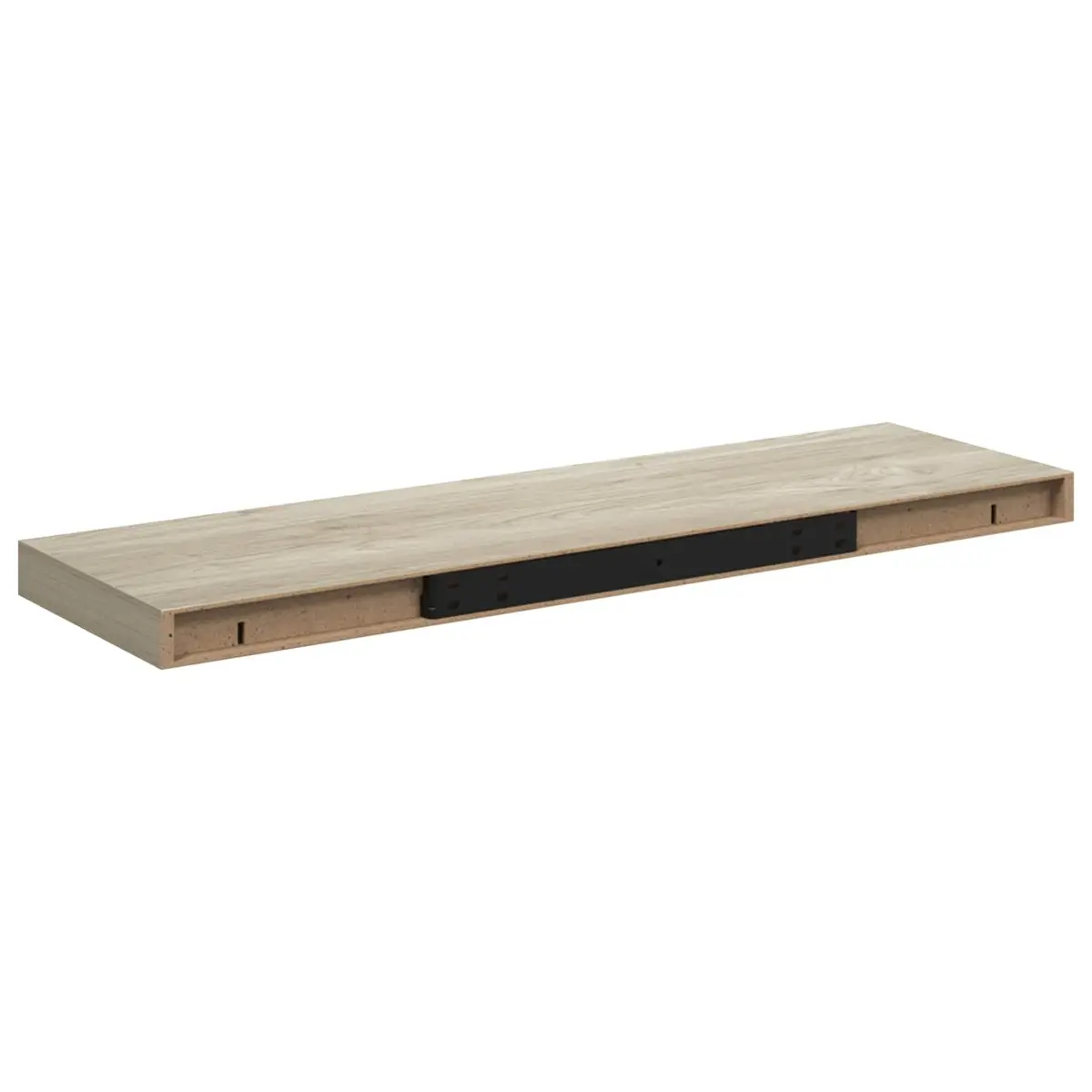 Floating Wall Shelves Home Storage 4 Piece Set Oak Brown Display Ledge