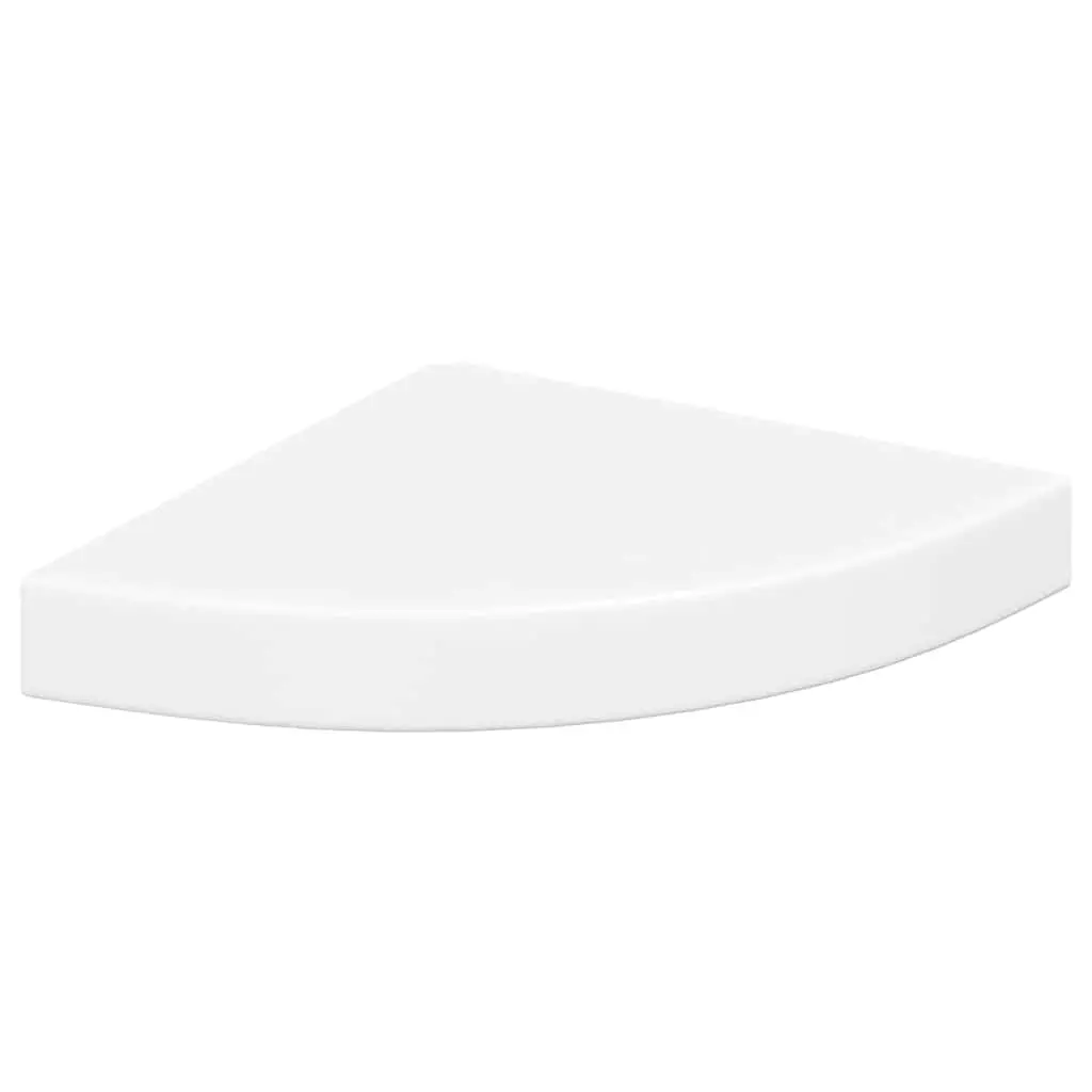 Floating Corner Wall Shelf White Display Storage Shelving Unit Home Decor
