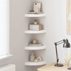 Specifications for White Floating Corner Shelves - Set of 4