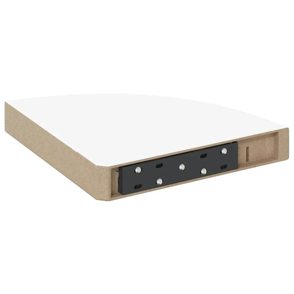 Floating Corner Shelves for Home Decor 25 x 25 x 3.8 cm 4 Piece White Wall Mount Display Storage