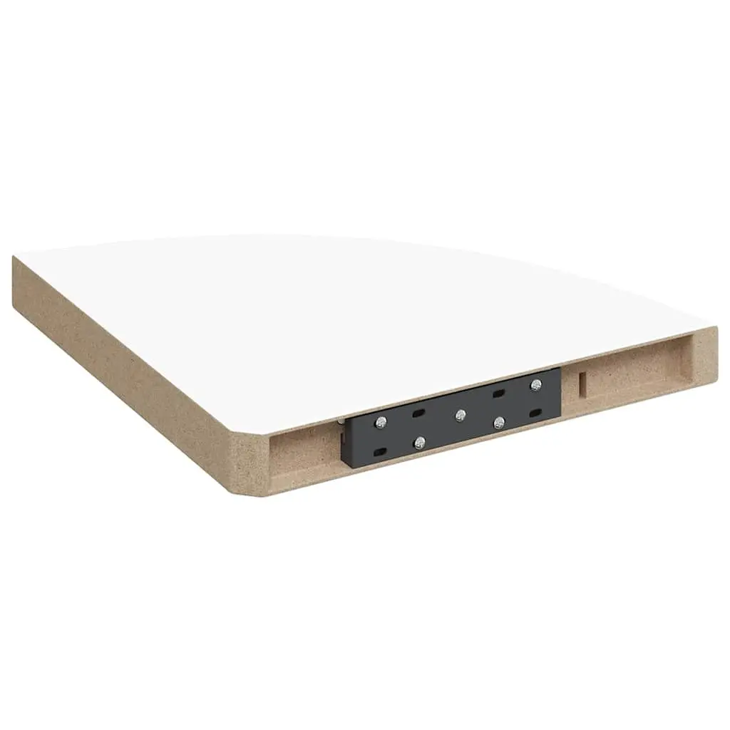 Floating Corner Shelves for Home 35x35x3.8 cm White 4 Piece
