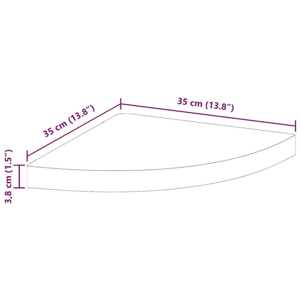 Floating Corner Shelves for Home 35x35x3.8 cm White 4 Piece