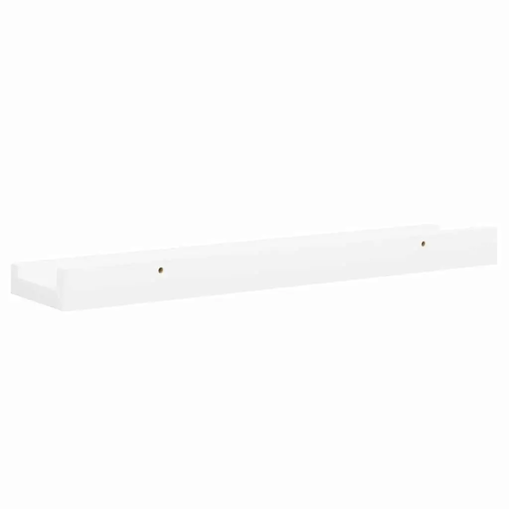 Picture Frame Ledge Shelves Wall-Mounted Display 40x9x3 cm 2 Piece White