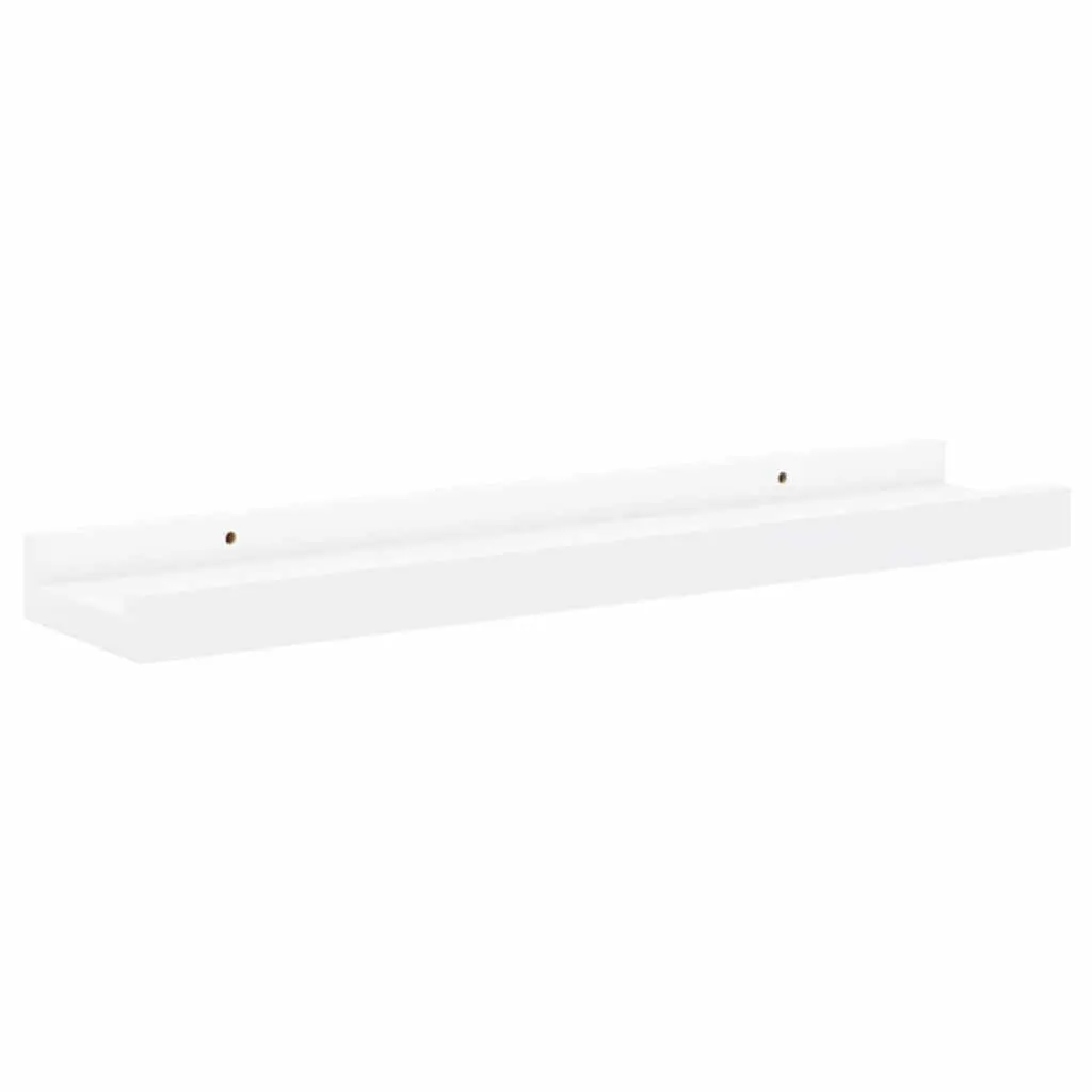 Picture Frame Ledge Shelves Wall-Mounted Display 40x9x3 cm 2 Piece White