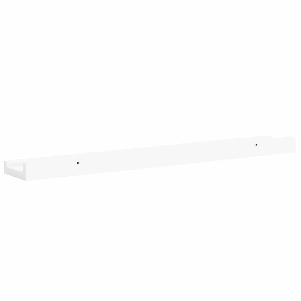 Wall Picture Frame Ledge Shelves for Display 60 x 9 x 3 cm White 2 Piece