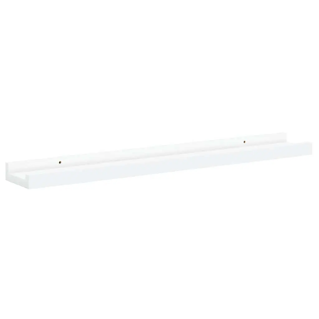 Wall Picture Frame Ledge Shelves for Display 60 x 9 x 3 cm White 2 Piece