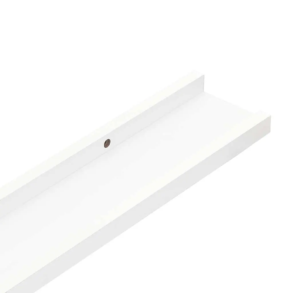 Wall Shelves Ledges 2pcs White Floating Picture Frame Display Storage Shelving