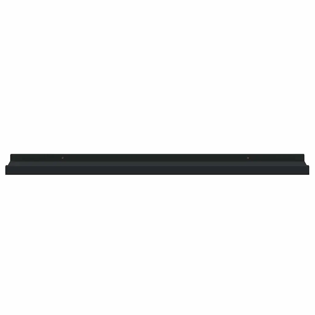 Picture Frame Ledge Shelves 2 pcs Black Wall Mount Floating Display Storage