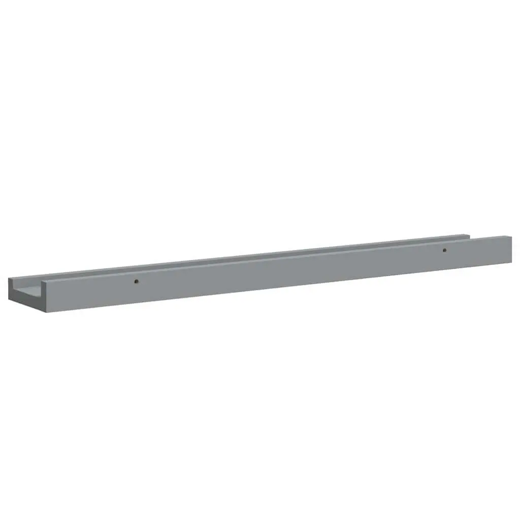 Grey Wall-Mounted Picture Frame Ledge Shelves, 60 x 9 x 3 cm