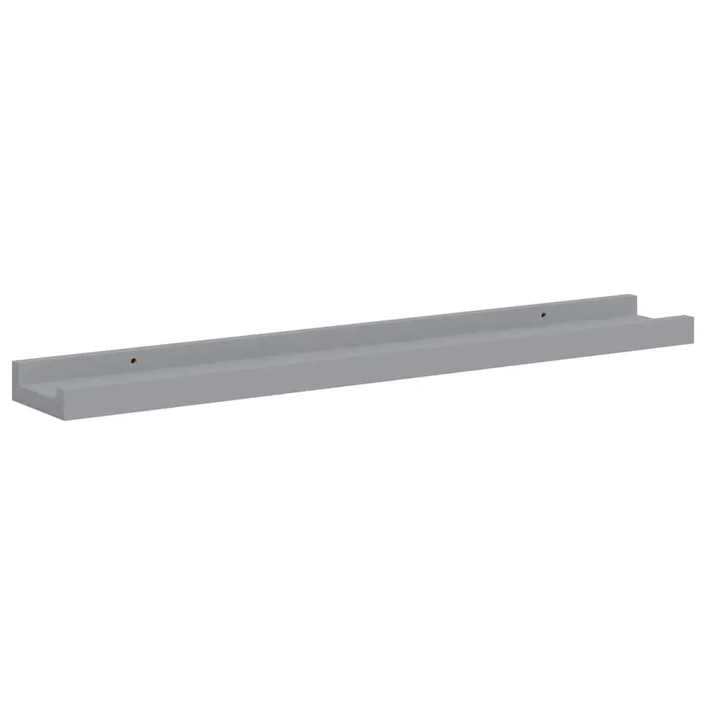 Grey Wall-Mounted Picture Frame Ledge Shelves, 60 x 9 x 3 cm