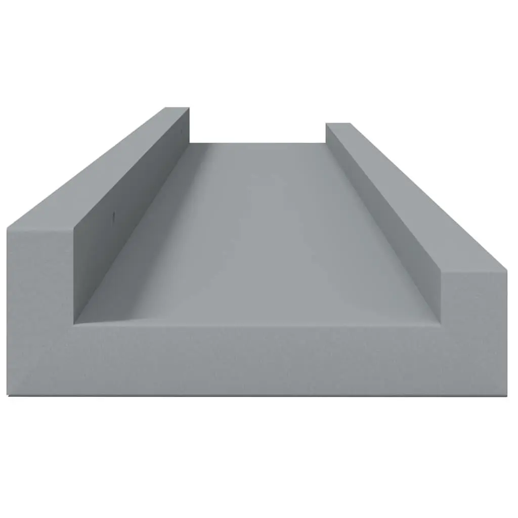 Grey Wall-Mounted Picture Frame Ledge Shelves, 60 x 9 x 3 cm