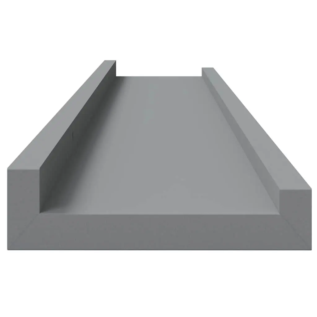 Wall Display Ledge Shelves 2 pc Grey Picture Frame Floating Shelf Decor Storage