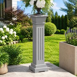 Grey Square Plant Stand: Dimensions and Materials