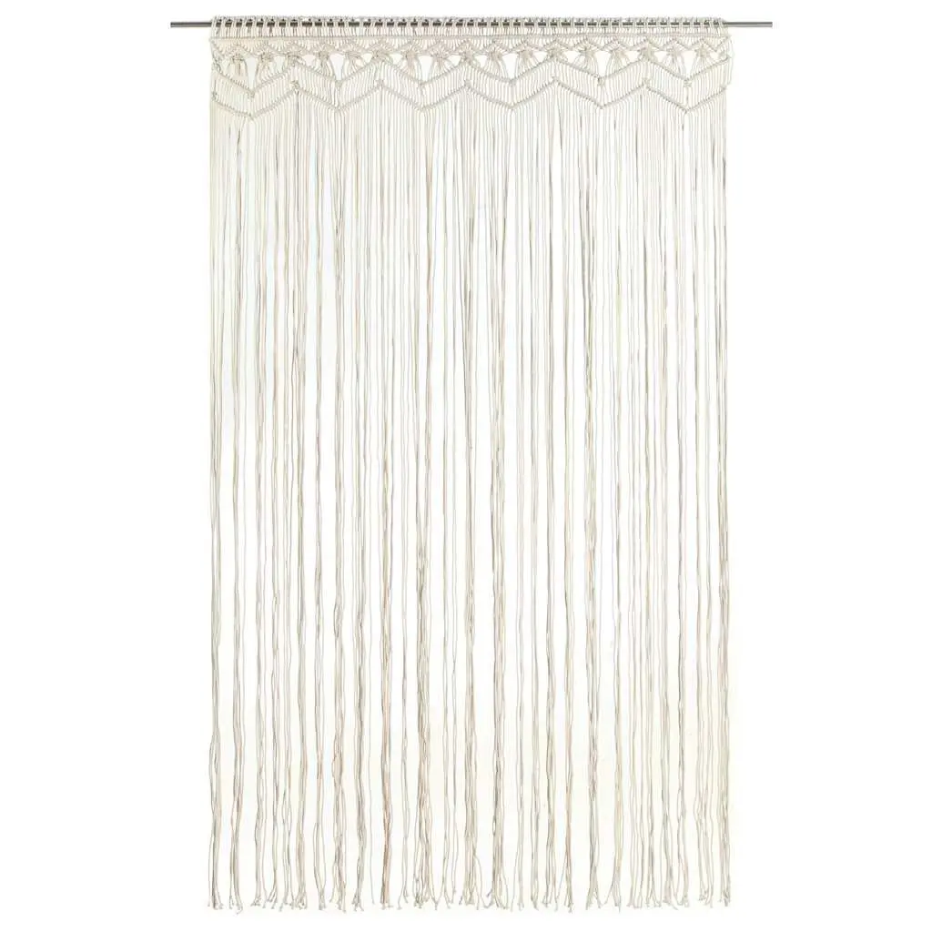 140x240 cm Cotton Macrame String Curtain in Cream