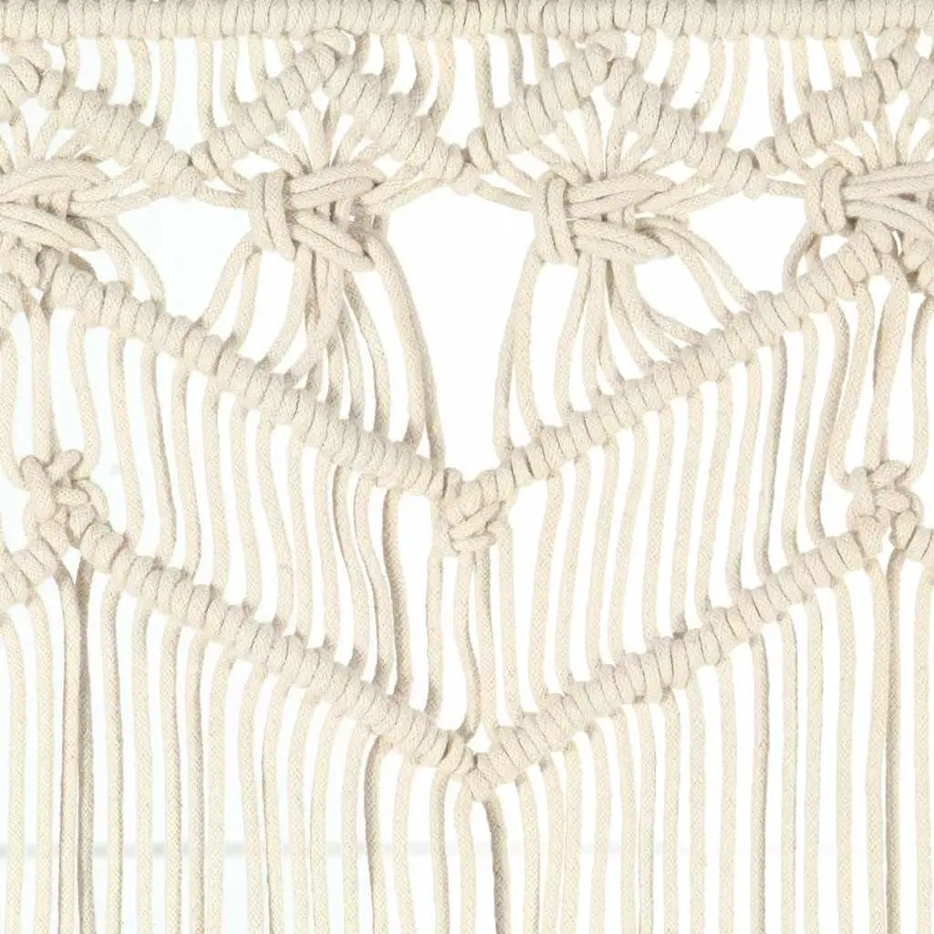 140x240 cm Cotton Macrame String Curtain in Cream