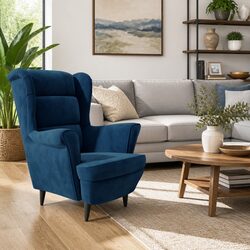 Blue Velvet Upholstered Armchair Specifications
