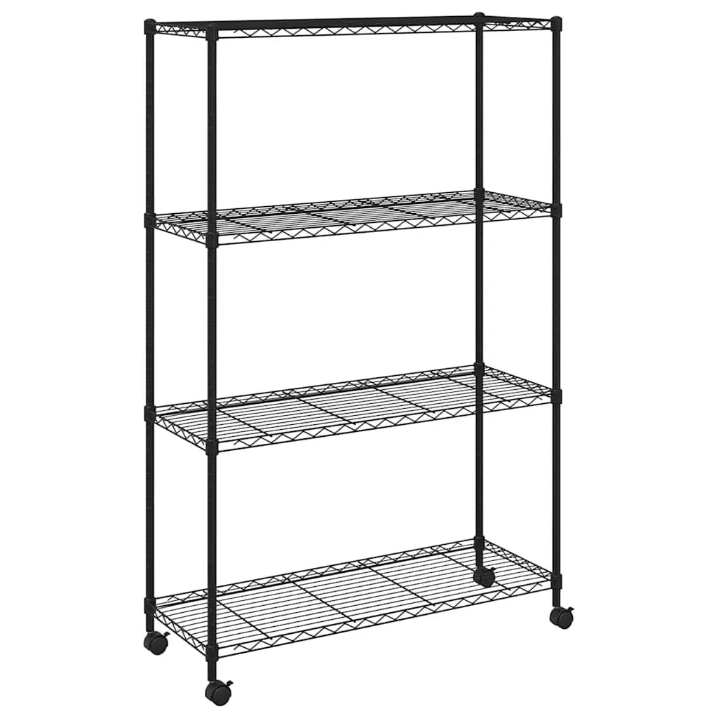 4-Tier Storage Shelf for Garage Workshop 90 x 35 x 142 cm