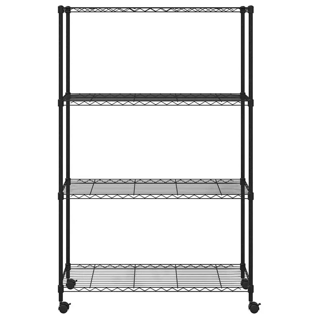 4-Tier Storage Shelf for Garage Workshop 90 x 35 x 142 cm