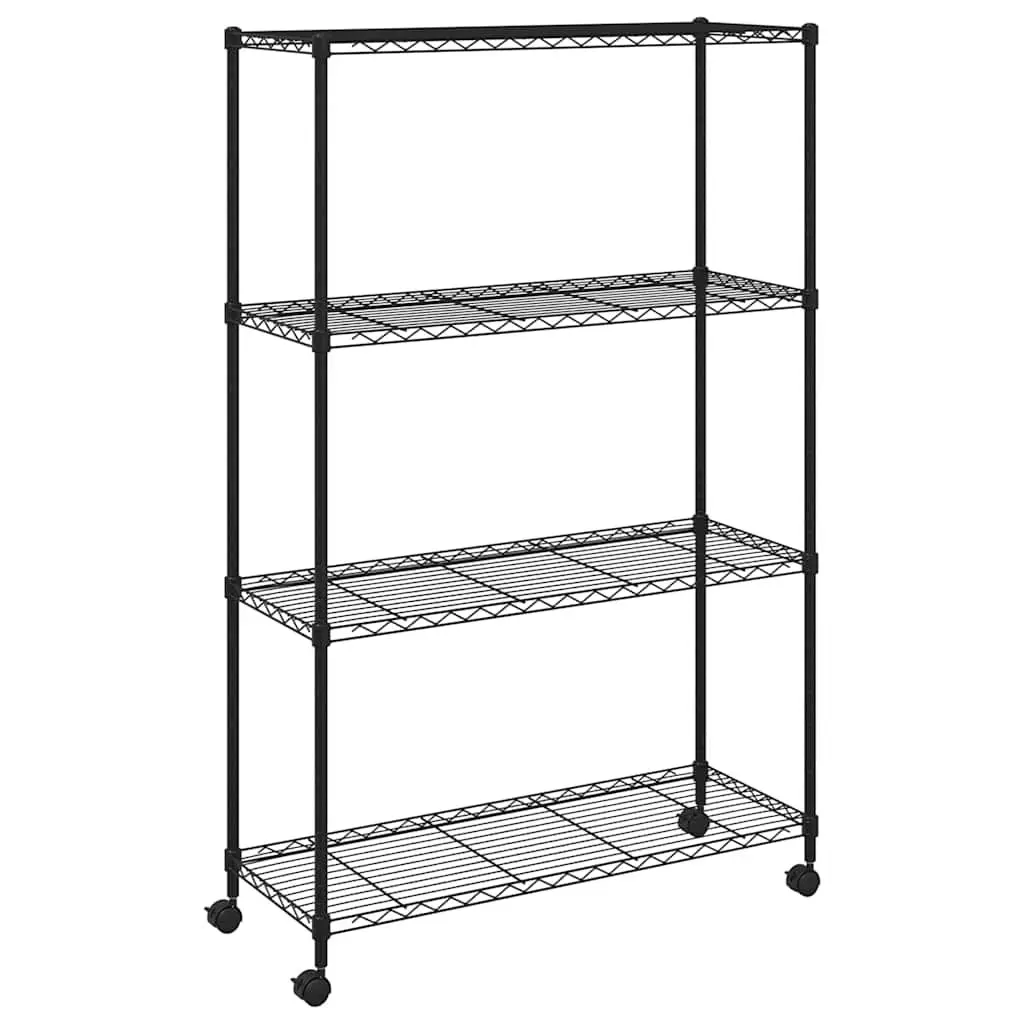4-Tier Storage Shelf for Garage Workshop 90 x 35 x 142 cm