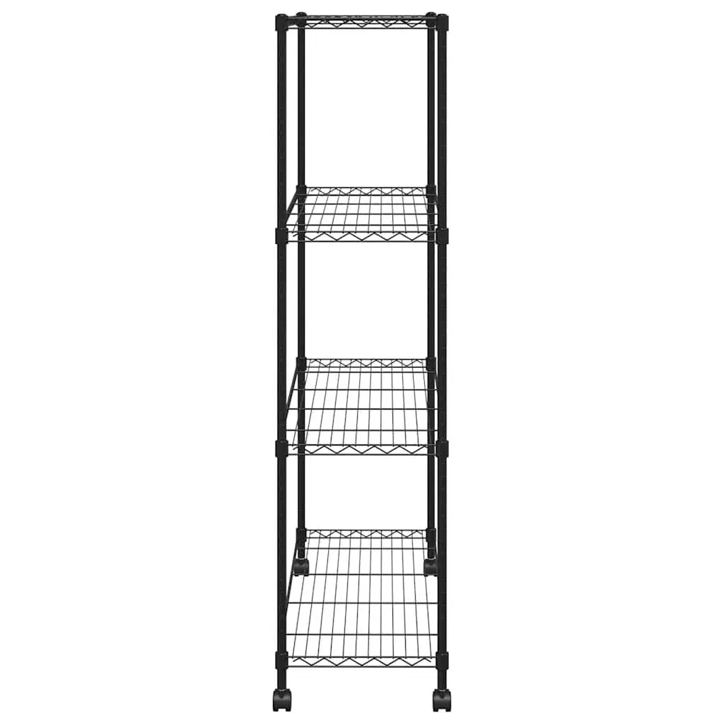 4-Tier Storage Shelf for Garage Workshop 90 x 35 x 142 cm