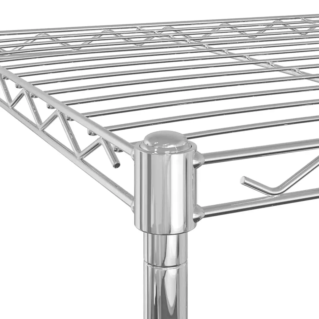 5-Tier Wire Storage Shelf on Wheels Industrial Organization Garage Kitchen