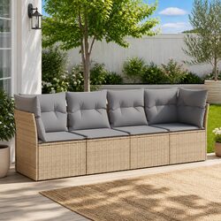 Specifications of 4-Piece Outdoor Beige Sofa Set