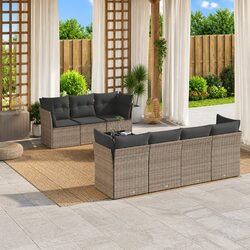 Specifications of 8-Piece Grey Garden Sofa Set