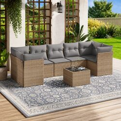 Specifications of 8 Piece Modular Garden Sofa Set in Beige