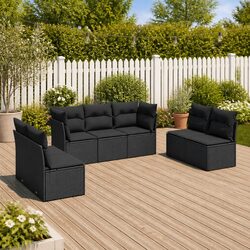 Specs of the 7 Piece Black Garden Sofa Set