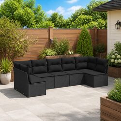 Garden Sofa Set - 7 Piece Modular Outdoor Furniture