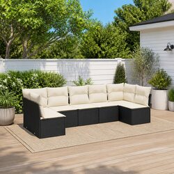 7 Piece Garden Sofa Set - Dimensions and Features Listed