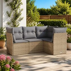 Specifications of 4-Piece Beige Garden Sofa Set