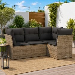 Grey 4-Piece Garden Sofa Set Specifications