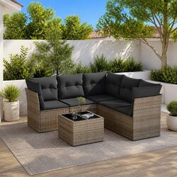 Specifications of the 6 Piece Grey Garden Sofa Set
