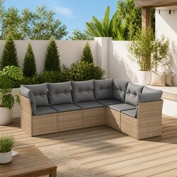 Garden Sofa Set – 6 Pieces of Modular Outdoor Furniture