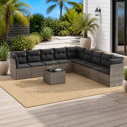 10-Piece Outdoor Sofa Set: Dimensions, Materials & Specs