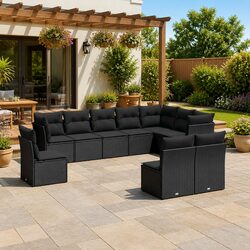 10 Piece Garden Sofa Set with Storage: Specifications
