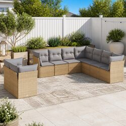 Specifications for 9-Piece Garden Sofa Set with Cushions