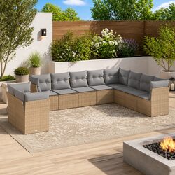 10 Piece Garden Sofa Set Specifications: Modular & Storage Options