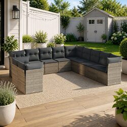 Specifications of the 11 Piece Grey Garden Sofa Set