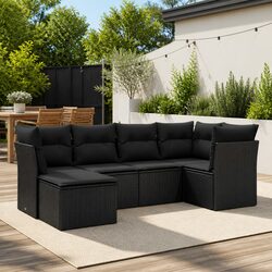 Factual 6 Piece Garden Sofa Set with Removable Cushions