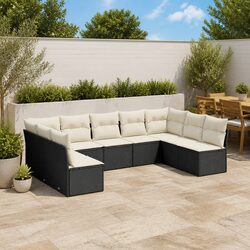 Specifications of 9-Piece Black Garden Sofa Set