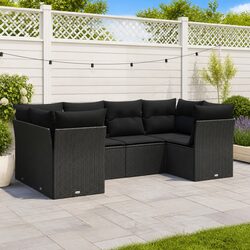 Specifications of 6-Piece Black Garden Sofa Set